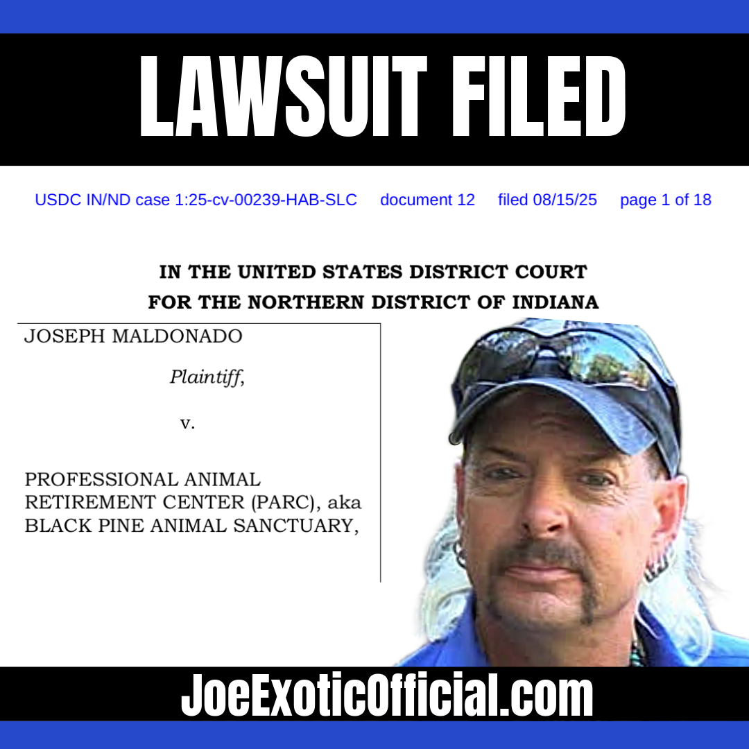 Joe Exotic Big Cat Lawsuit Filed Against Black Pine Animal Sanctuary