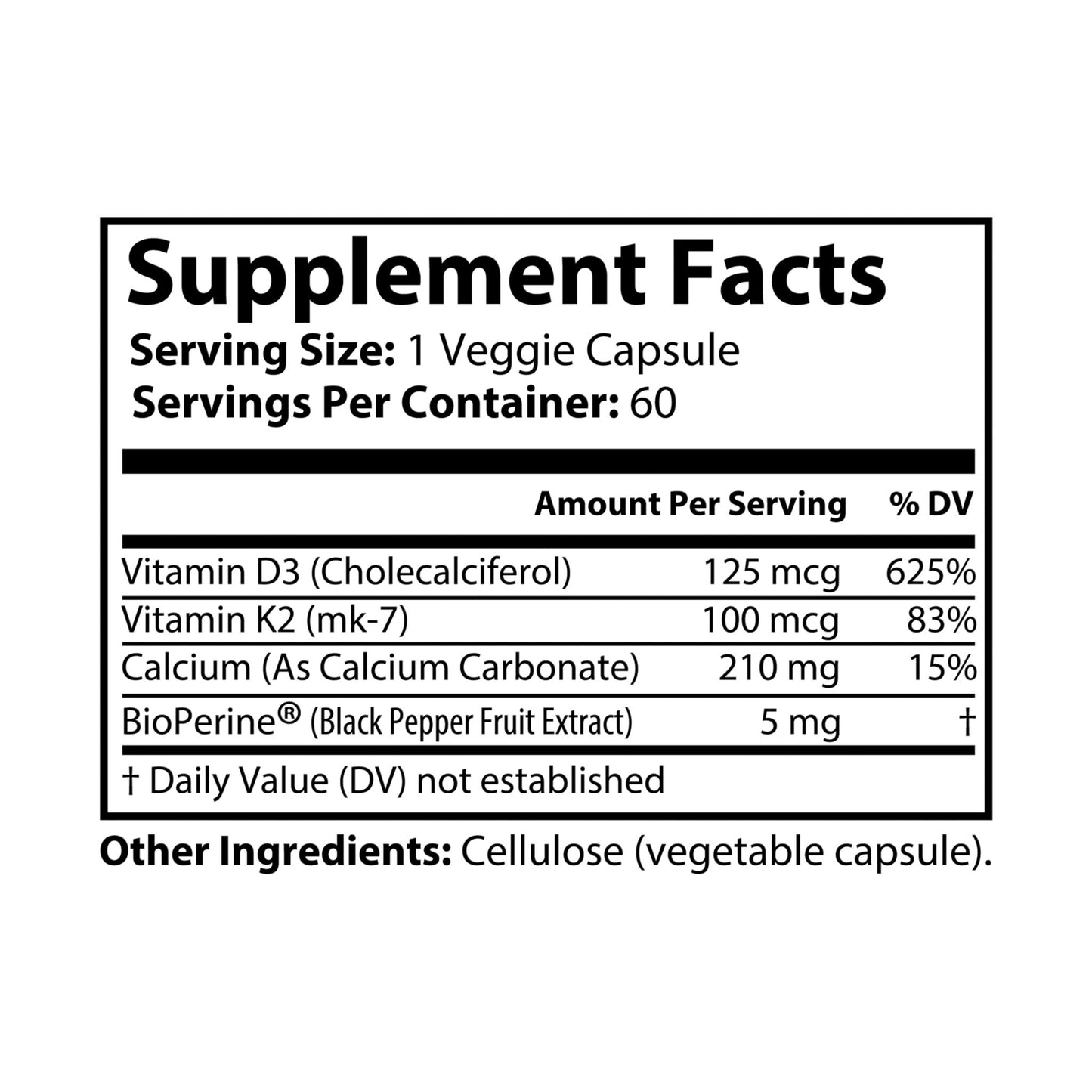 Joe Exotic Vitamin K2 + D3 Supplement (60 Capsules)