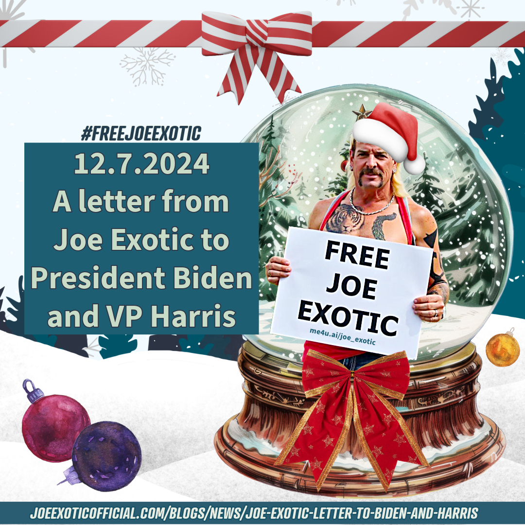 Joe Exotic letter to Biden and Harris
