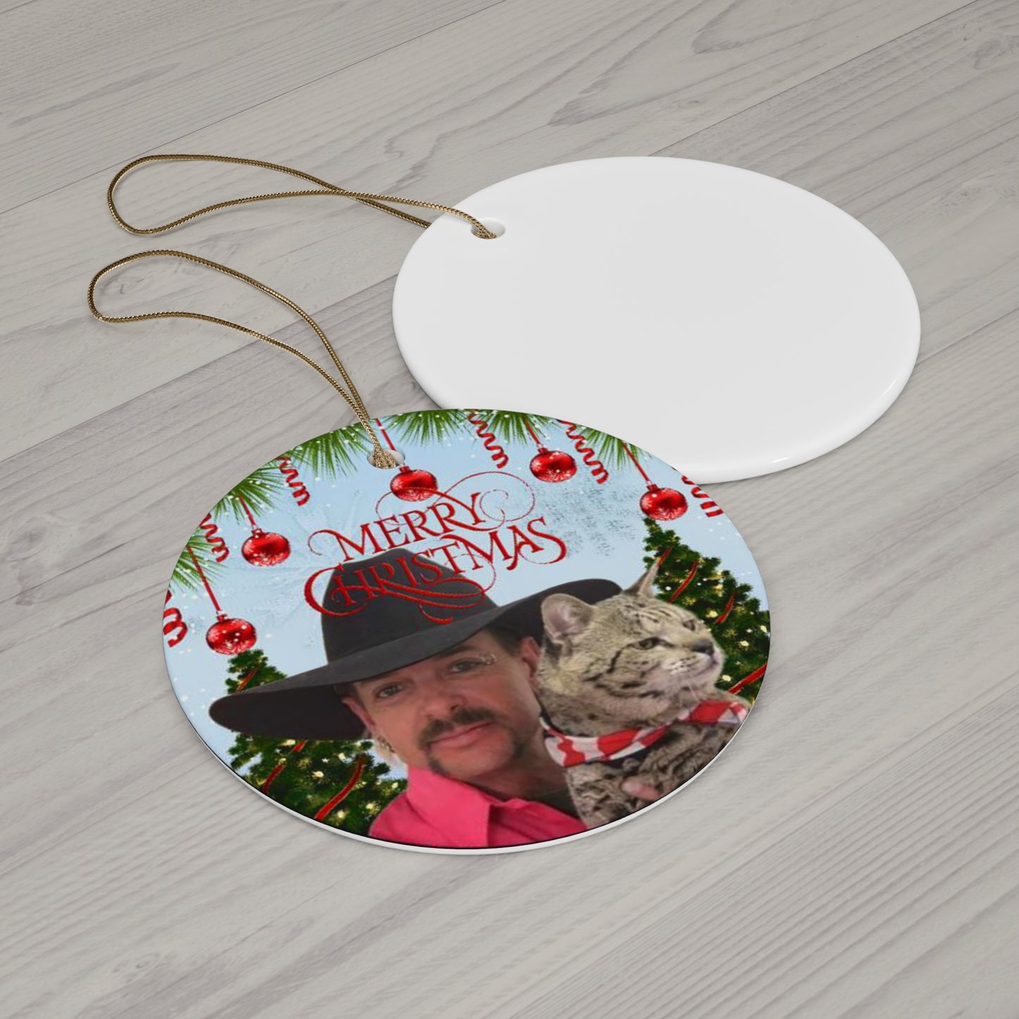 Tiger King Christmas Tree Ornament